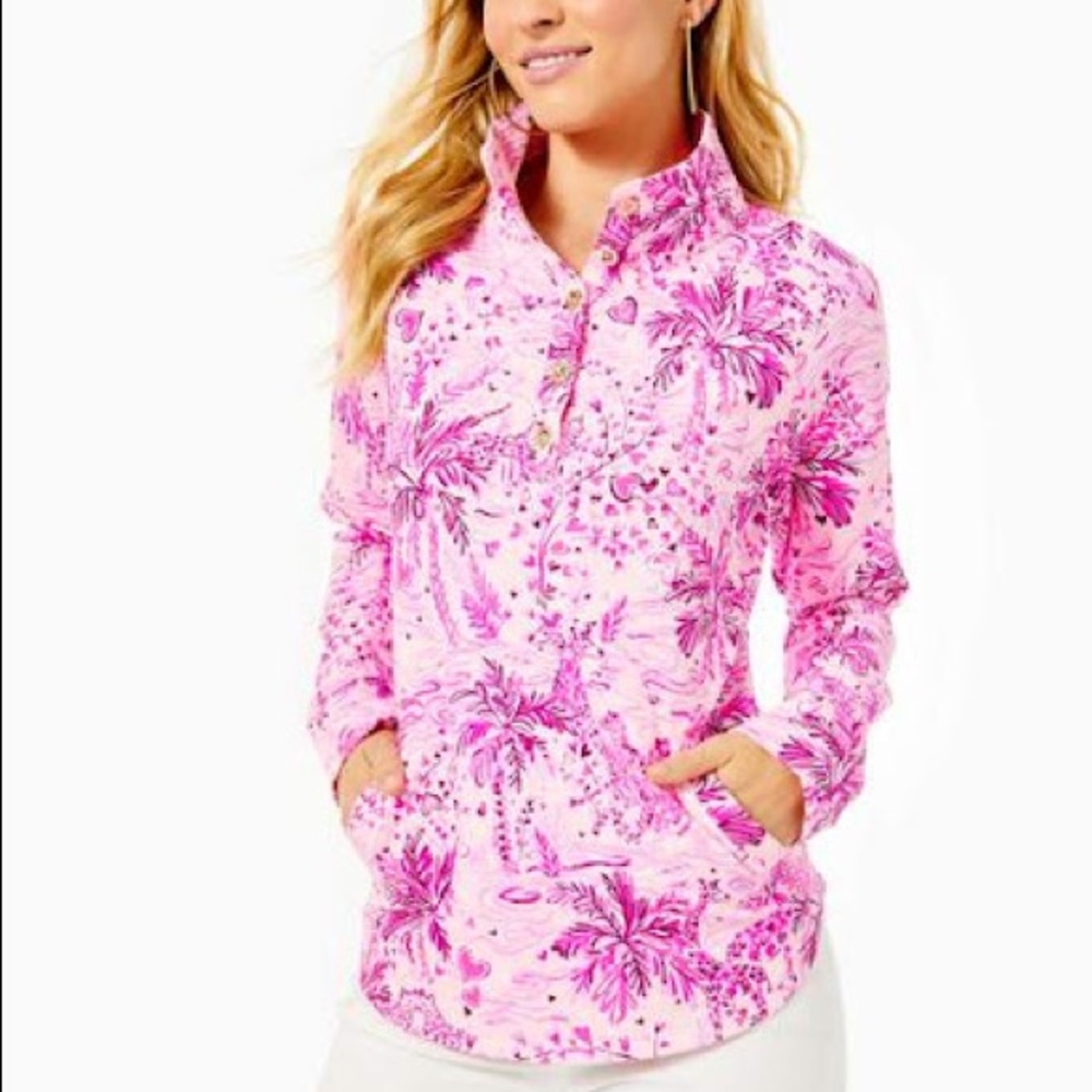 NWT Lilly Captain Round Hem Popover L